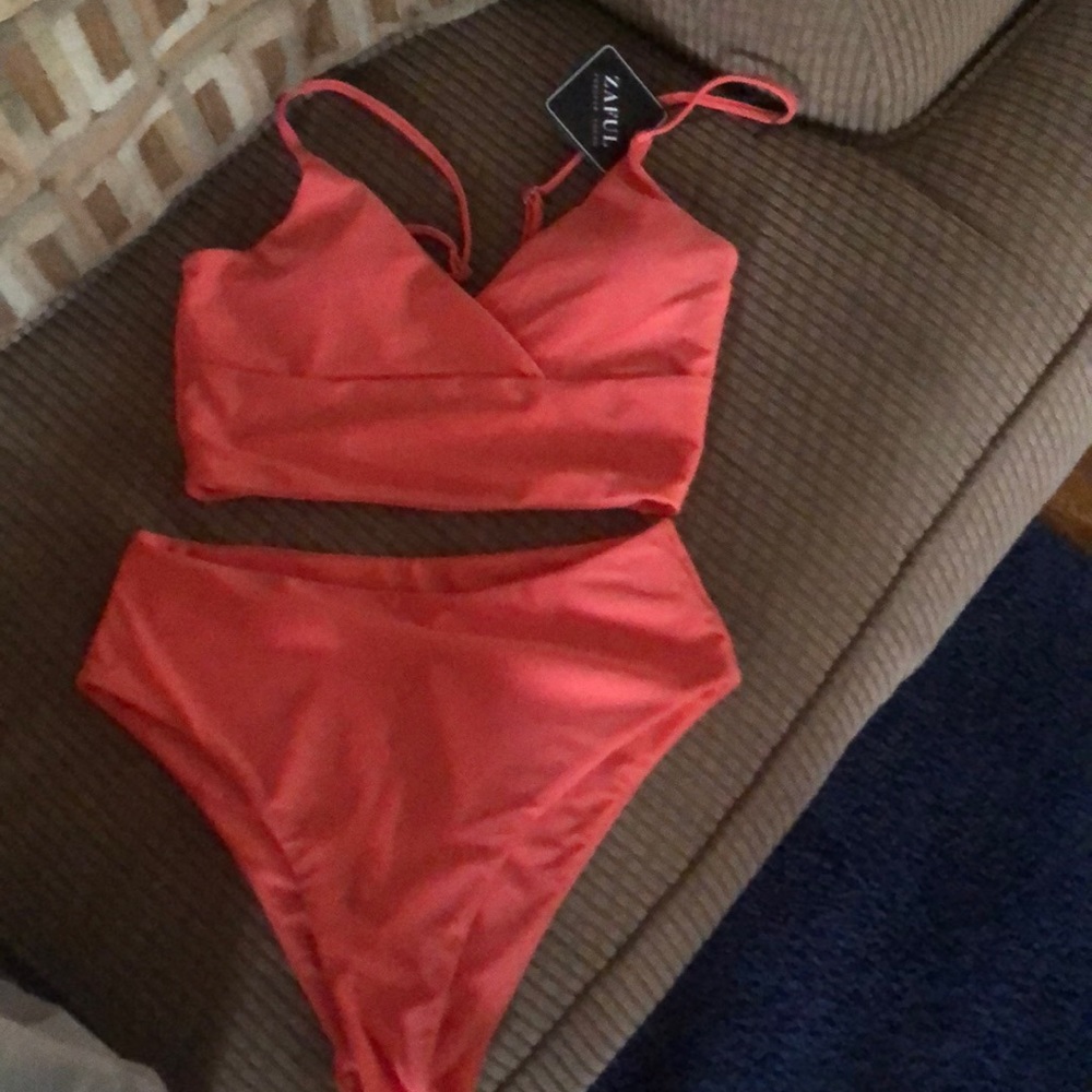 High waisted Pink bikini